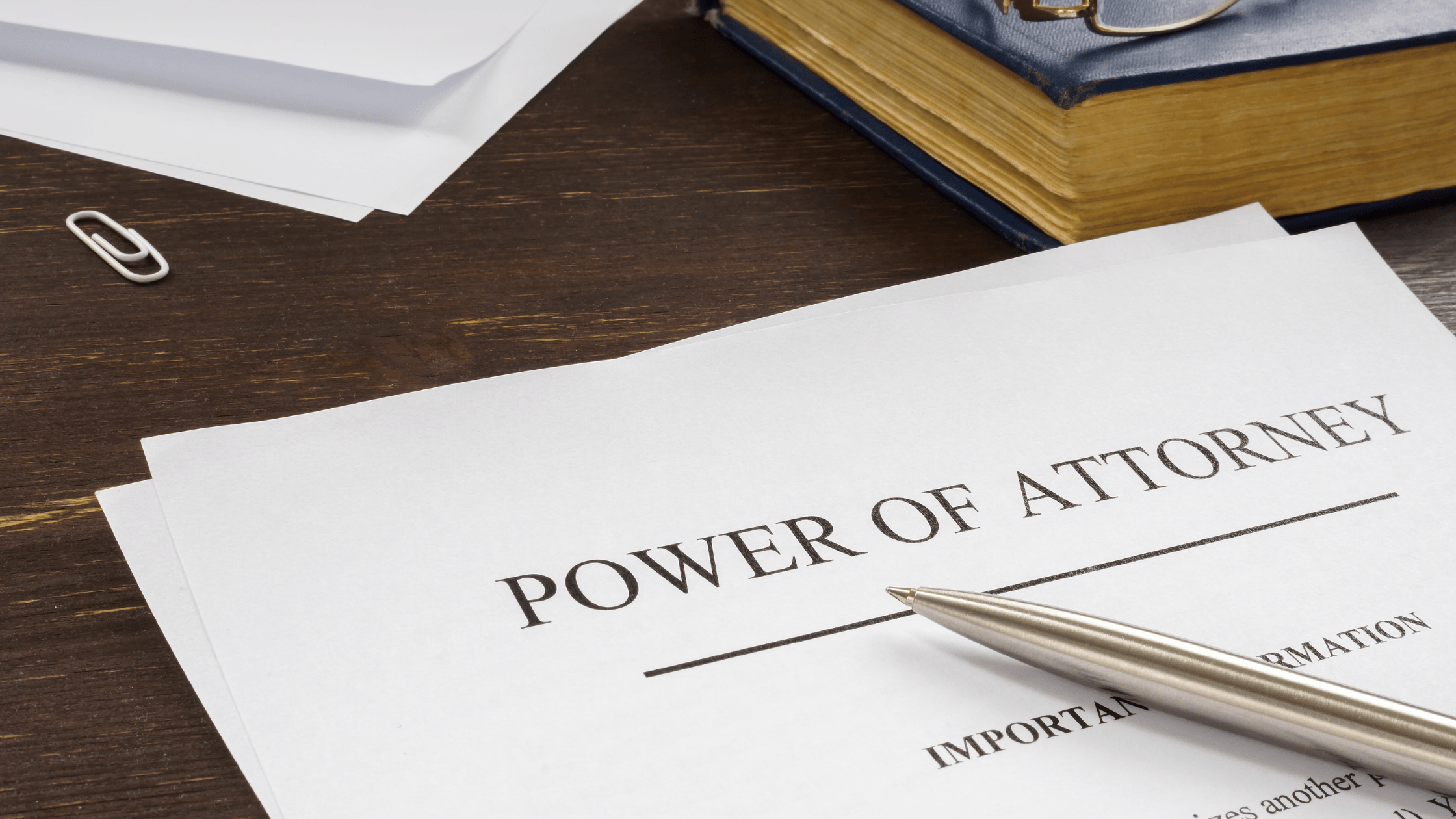 Special Power of Attorney document on a desk for authorizing property transactions in the Philippines.