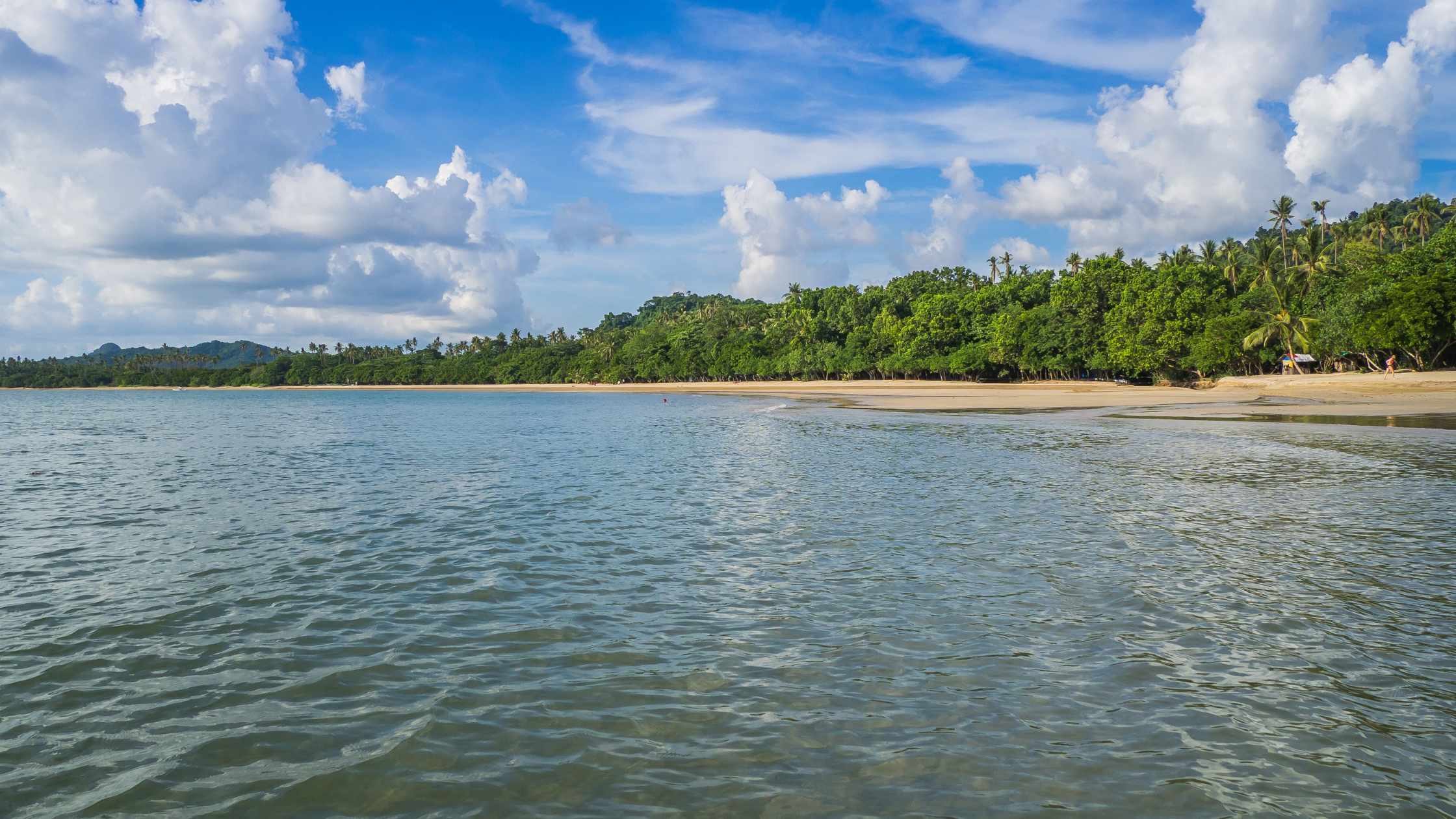 Tropical beachfront land in the Philippines with clear waters and lush greenery.