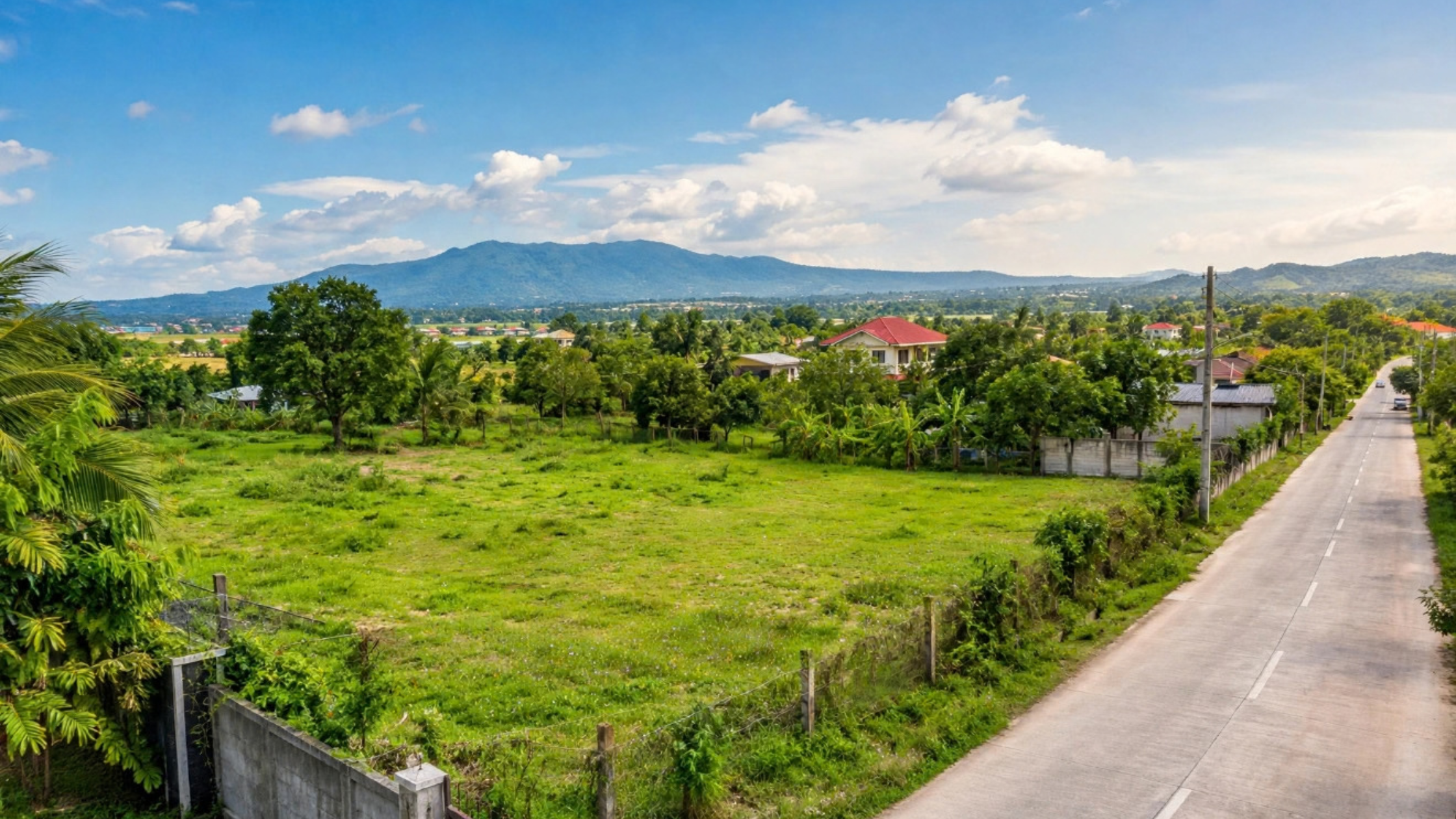 Residential and farm lot property for sale in Cavite with greenery and road access
